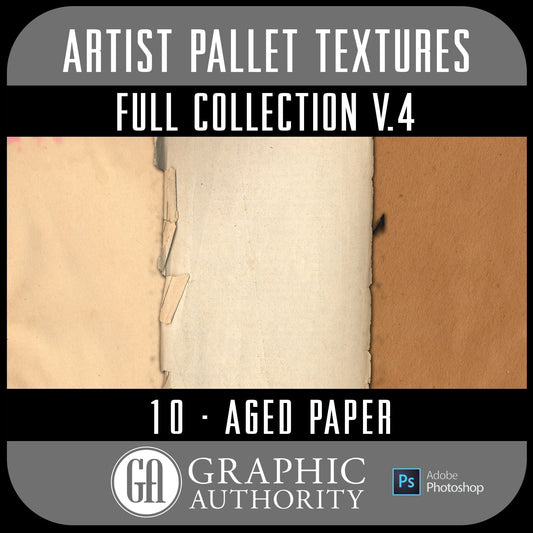 Artist Pallet - V.4 Aged Papers- Full Collection-Photoshop Template - Graphic Authority