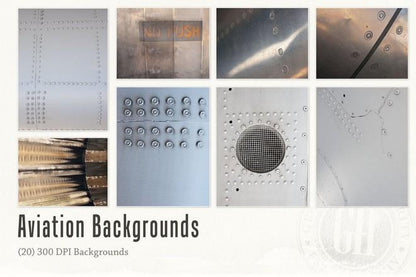 Aviation Backgrounds - Full Collection-Photoshop Template - Graphic Authority