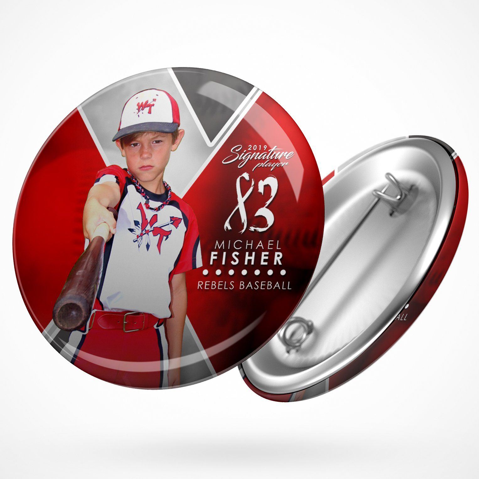 Extraction Button Label Signature Player - Baseball - V2 - Extraction Button Template – PSMGraphix