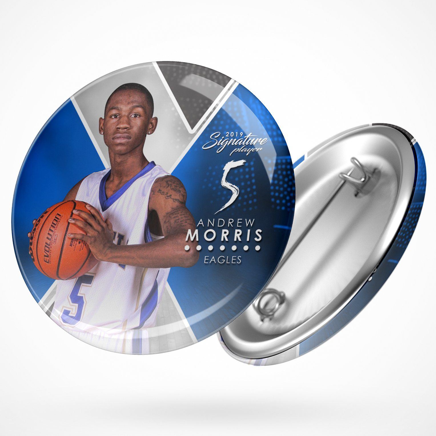 Signature Player - Basketball - V2 - Extraction Button Template-Photoshop Template - Photo Solutions