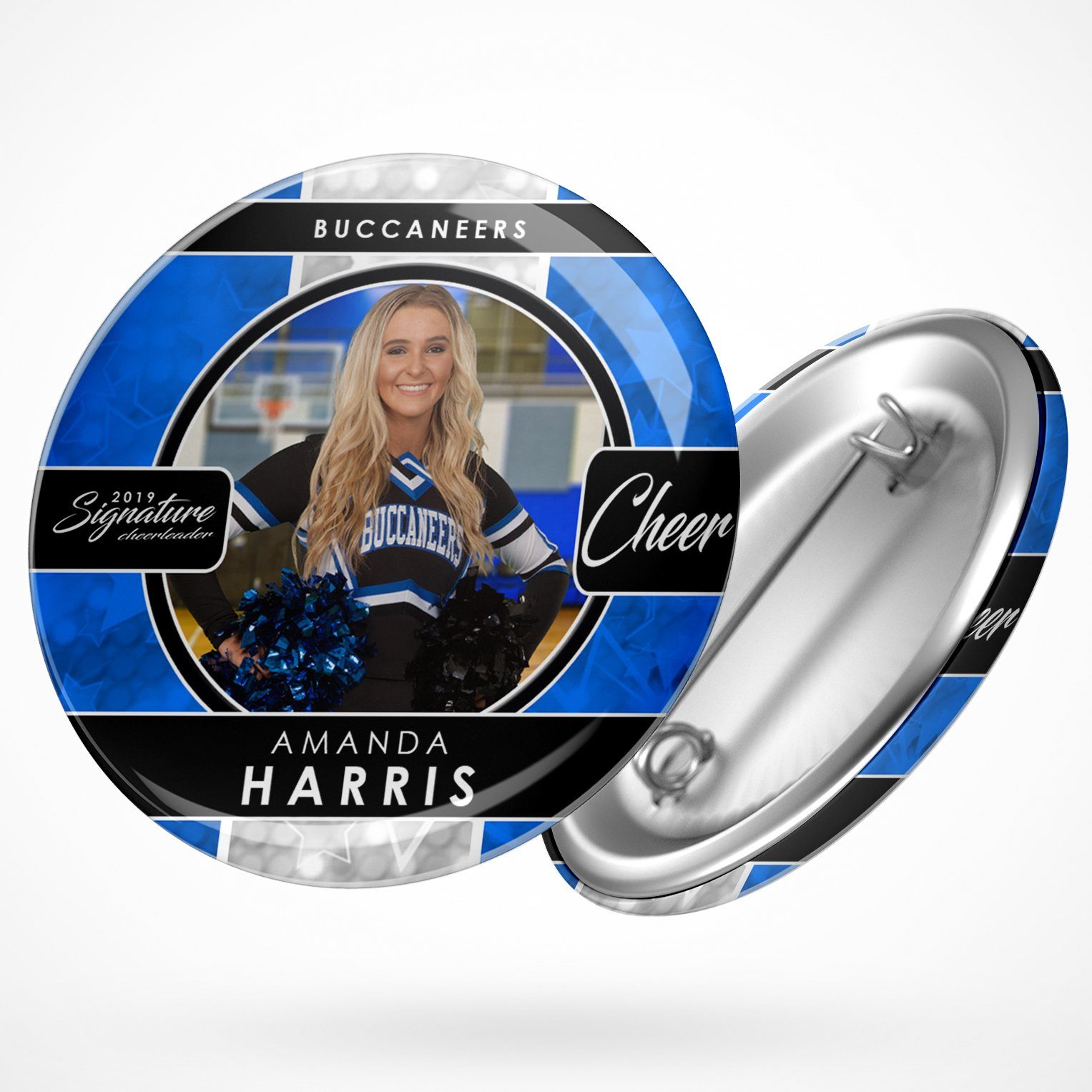 Signature Player - Cheer - V1 - Drop In Button Template-Photoshop Template - Photo Solutions