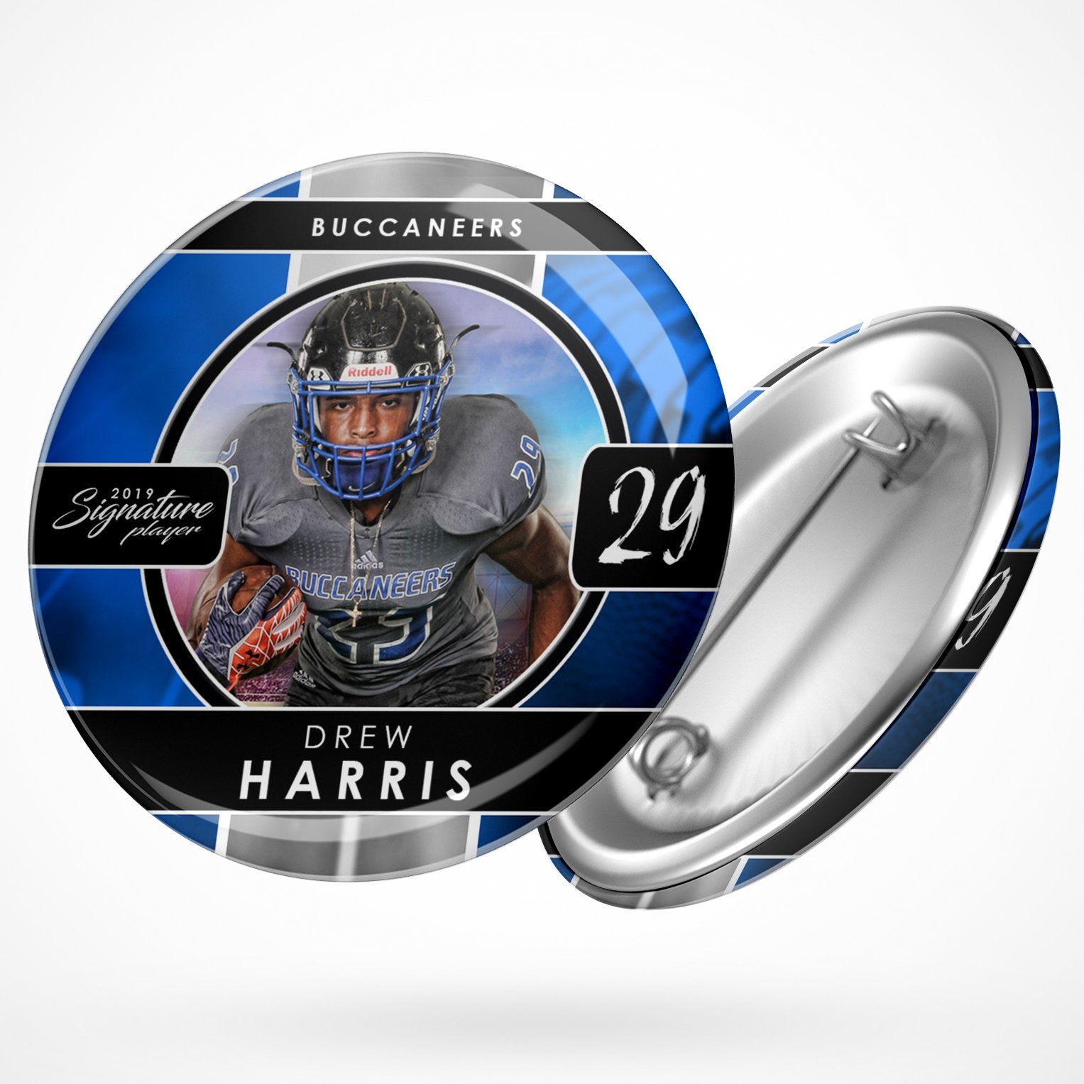 Signature Player - Football - V1 - Drop In Button Template-Photoshop Template - Photo Solutions