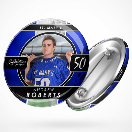 Signature Player - Lacrosse - V1 - Drop In Button Template-Photoshop Template - Photo Solutions