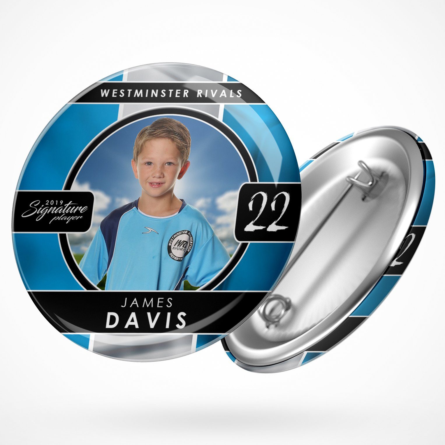 Signature Player - Soccer - V1 - Drop In Button Template-Photoshop Template - Photo Solutions