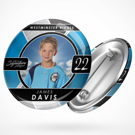 Signature Player - Soccer - V2 - Drop In Button Template-Photoshop Template - Photo Solutions