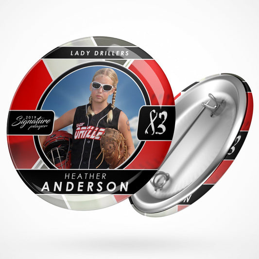 Signature Player - Softball - V2 - Drop In Button Template-Photoshop Template - Photo Solutions