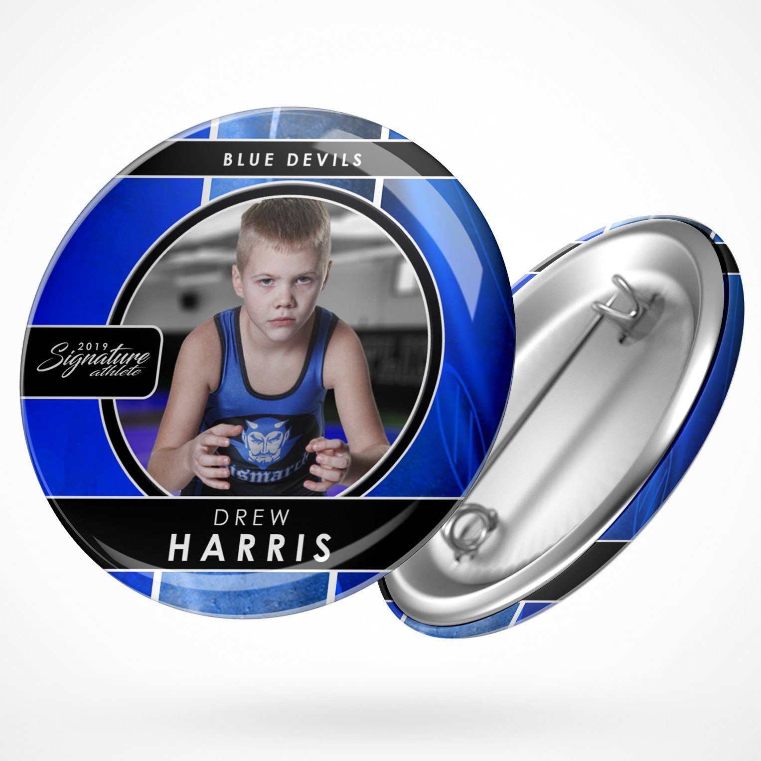 Signature Player - Wrestling - V1 - Drop In Button Template-Photoshop Template - Photo Solutions