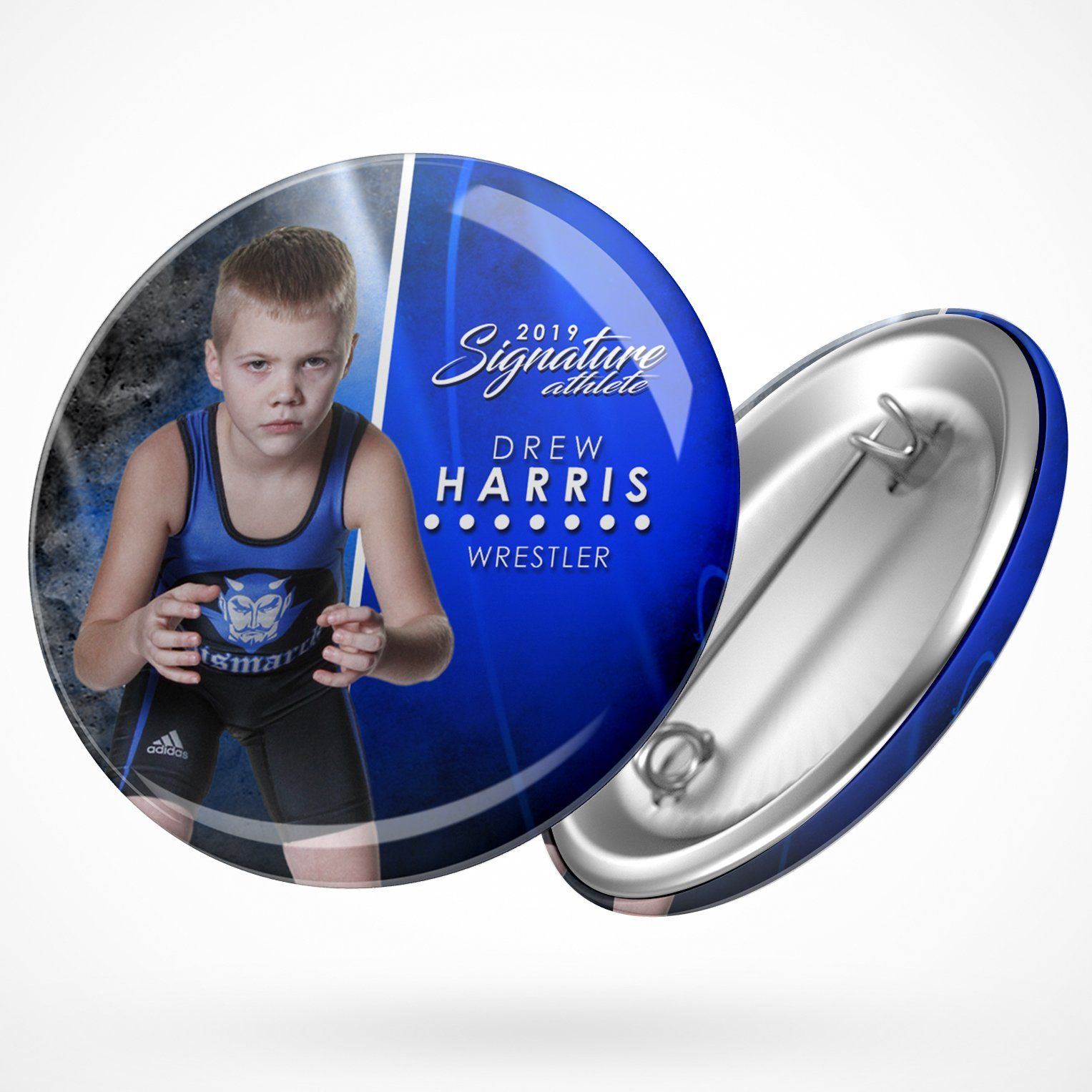 Extraction Button Label Signature Player - Wrestling - V1 - Extraction Button Template – PSMGraphix