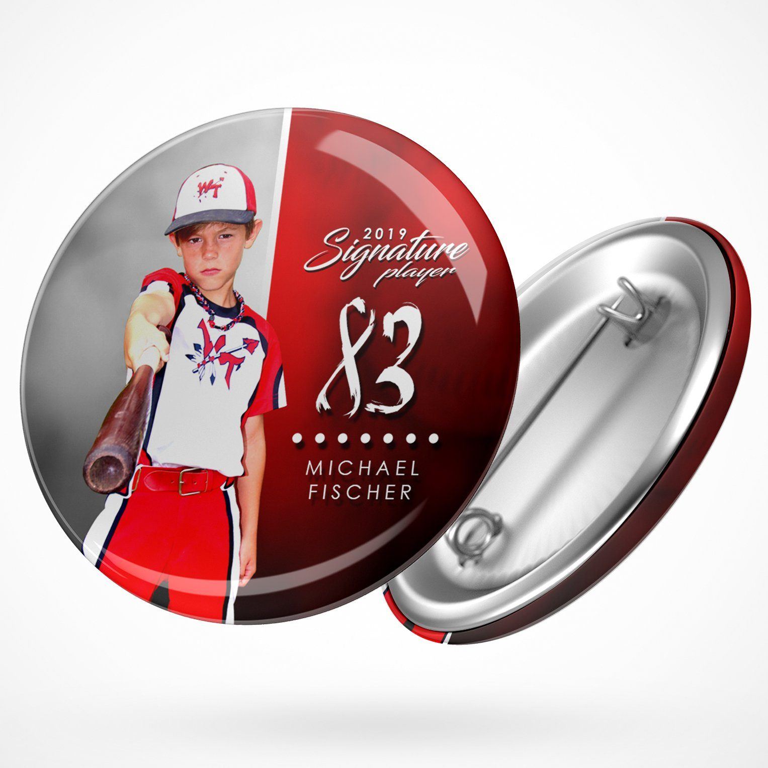 Extraction Button Label Signature Player - Baseball - V1 - Extraction Button Template – PSMGraphix