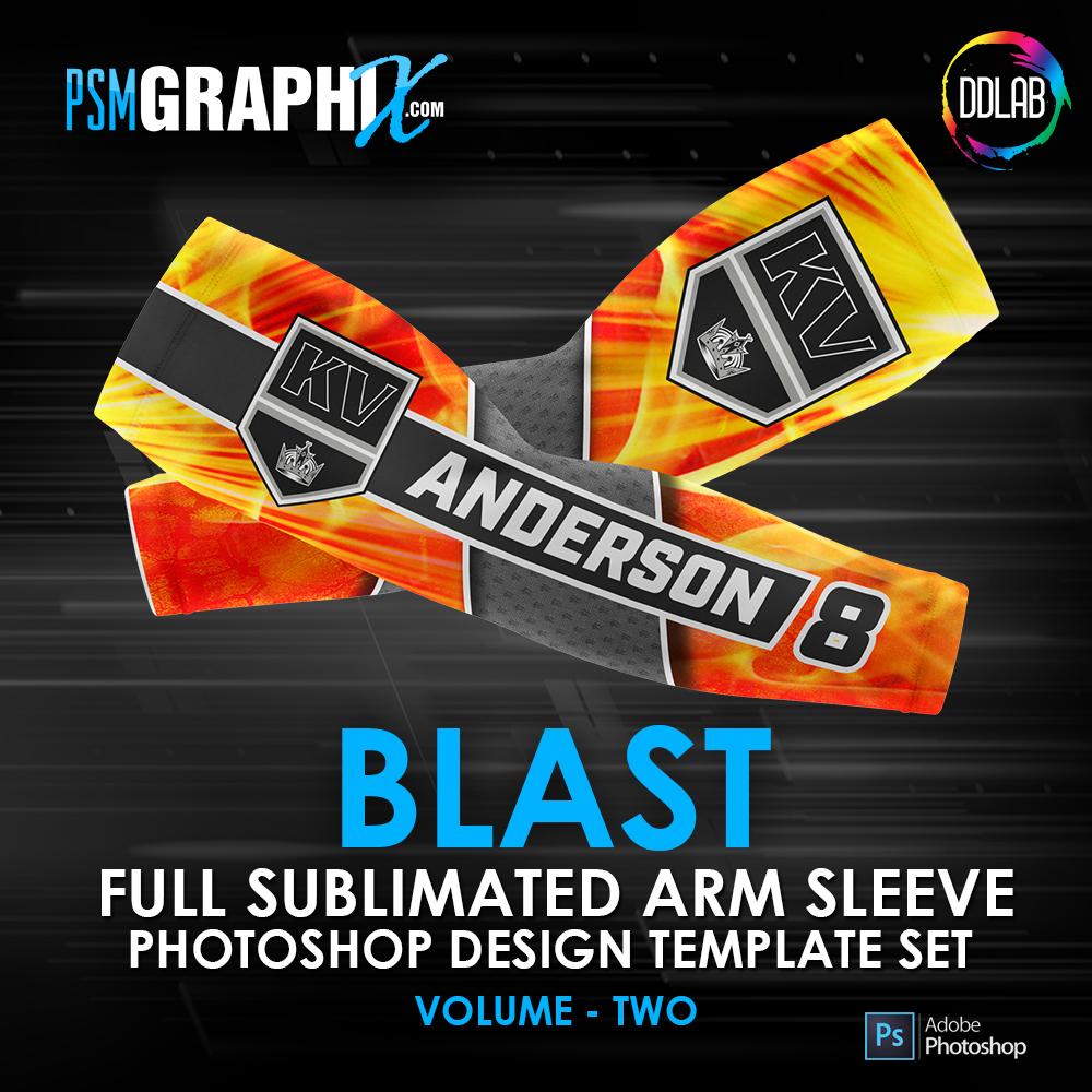 Blast - V2 - Arm Sleeve Photoshop Template-Photoshop Template - PSMGraphix
