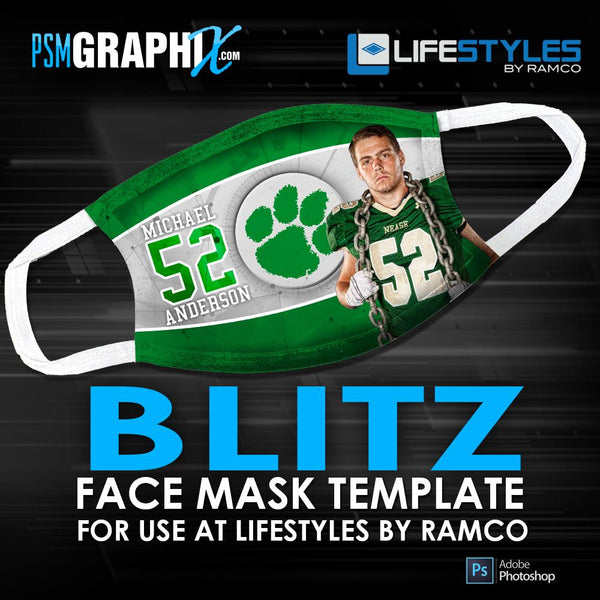 2021 Special - Face Masks - 20 PACK COLLECTION - Template Bundle-Photoshop Template - PSMGraphix