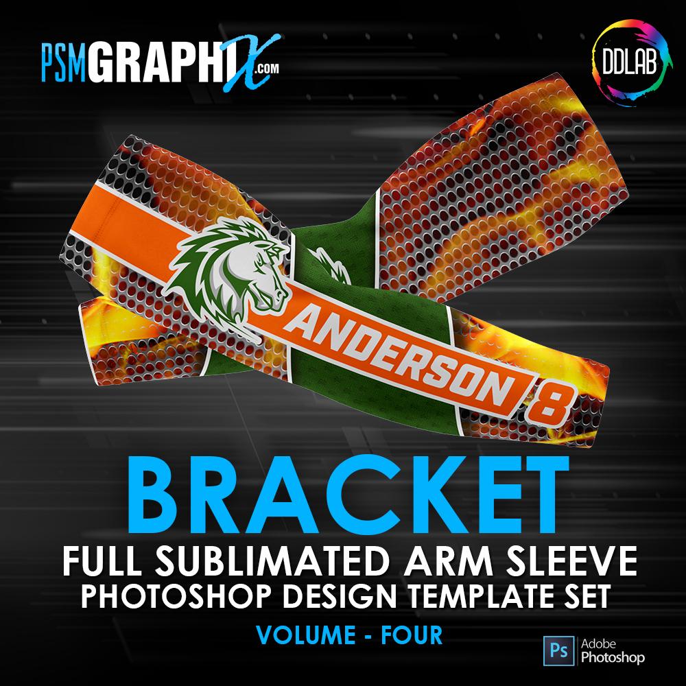 Bracket - V4 - Arm Sleeve Photoshop Template-Photoshop Template - PSMGraphix