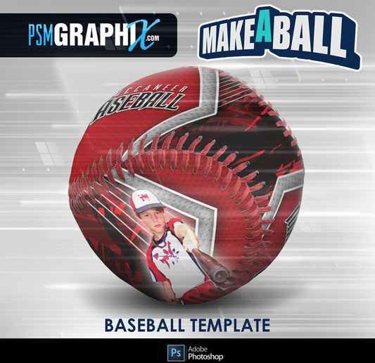 Breaker - V.1 - Baseball - Make-A-Ball Photoshop Template-Photoshop Template - PSMGraphix