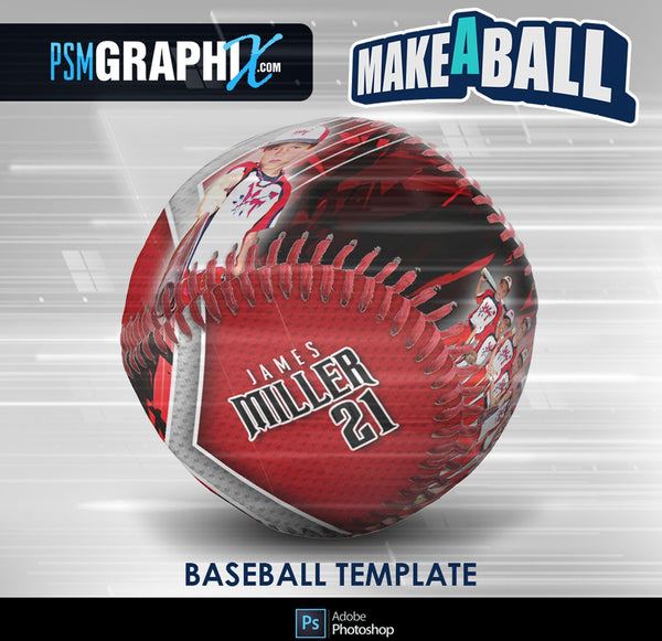 Breaker - V.1 - Baseball - Make-A-Ball Photoshop Template-Photoshop Template - PSMGraphix