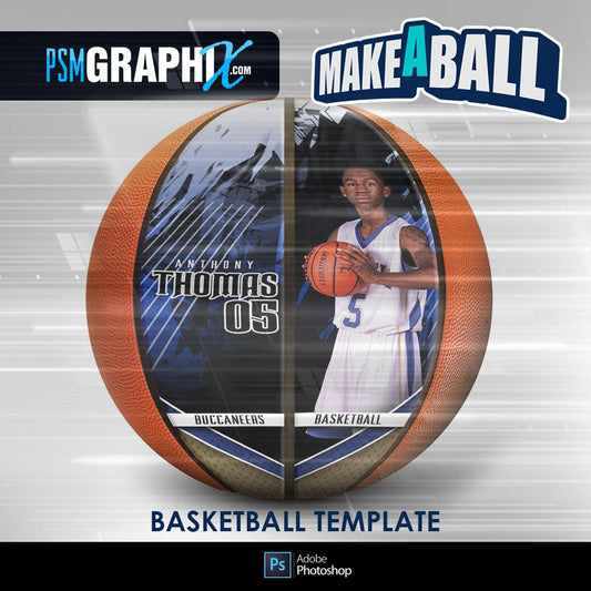 Breaker - V.1 - Basketball (Full Size) - Make-A-Ball Photoshop Template-Photoshop Template - PSMGraphix