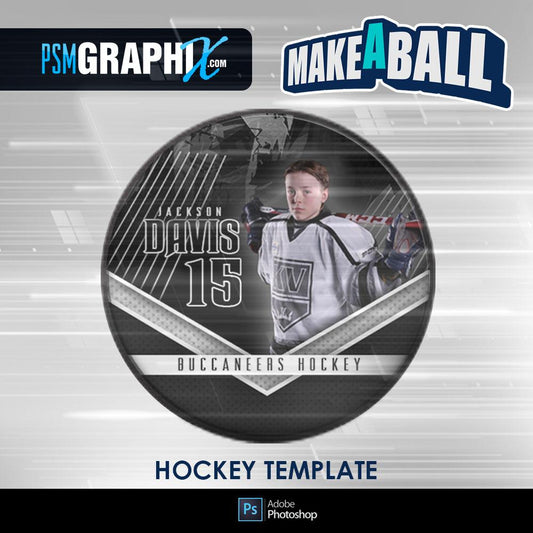 Breaker - V.1 - Hockey Puck - Make-A-Ball Photoshop Template-Photoshop Template - PSMGraphix