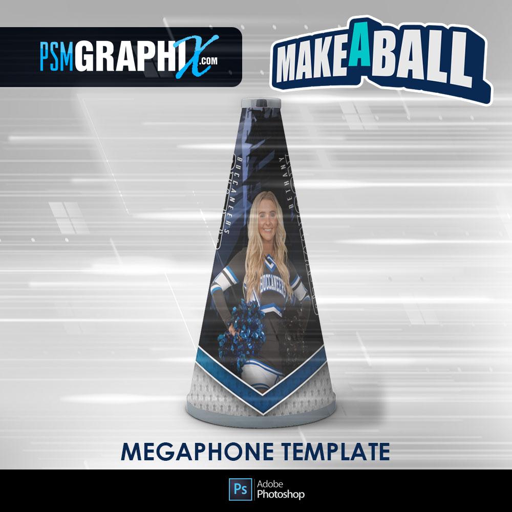 Breaker - V.1 - Cheer Megaphone - Make-A-Ball Photoshop Template-Photoshop Template - PSMGraphix