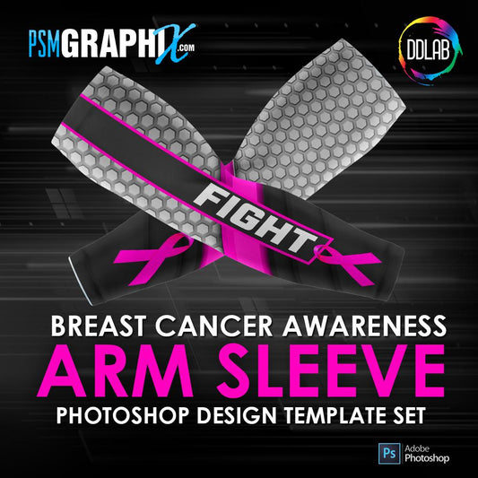 Breast Cancer Awareness - Arm Sleeve Photoshop Template-Photoshop Template - PSMGraphix