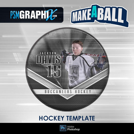 Buccaneer - V.1 - Hockey Puck - Make-A-Ball Photoshop Template-Photoshop Template - PSMGraphix