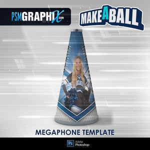 Buccaneer - V.1 - Cheer Megaphone - Make-A-Ball Photoshop Template-Photoshop Template - PSMGraphix