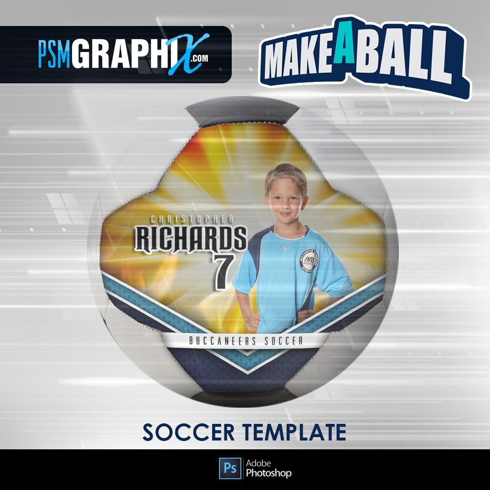 Burn - V.1 - Soccer Ball (Full Size)  - Make-A-Ball Photoshop Template-Photoshop Template - PSMGraphix