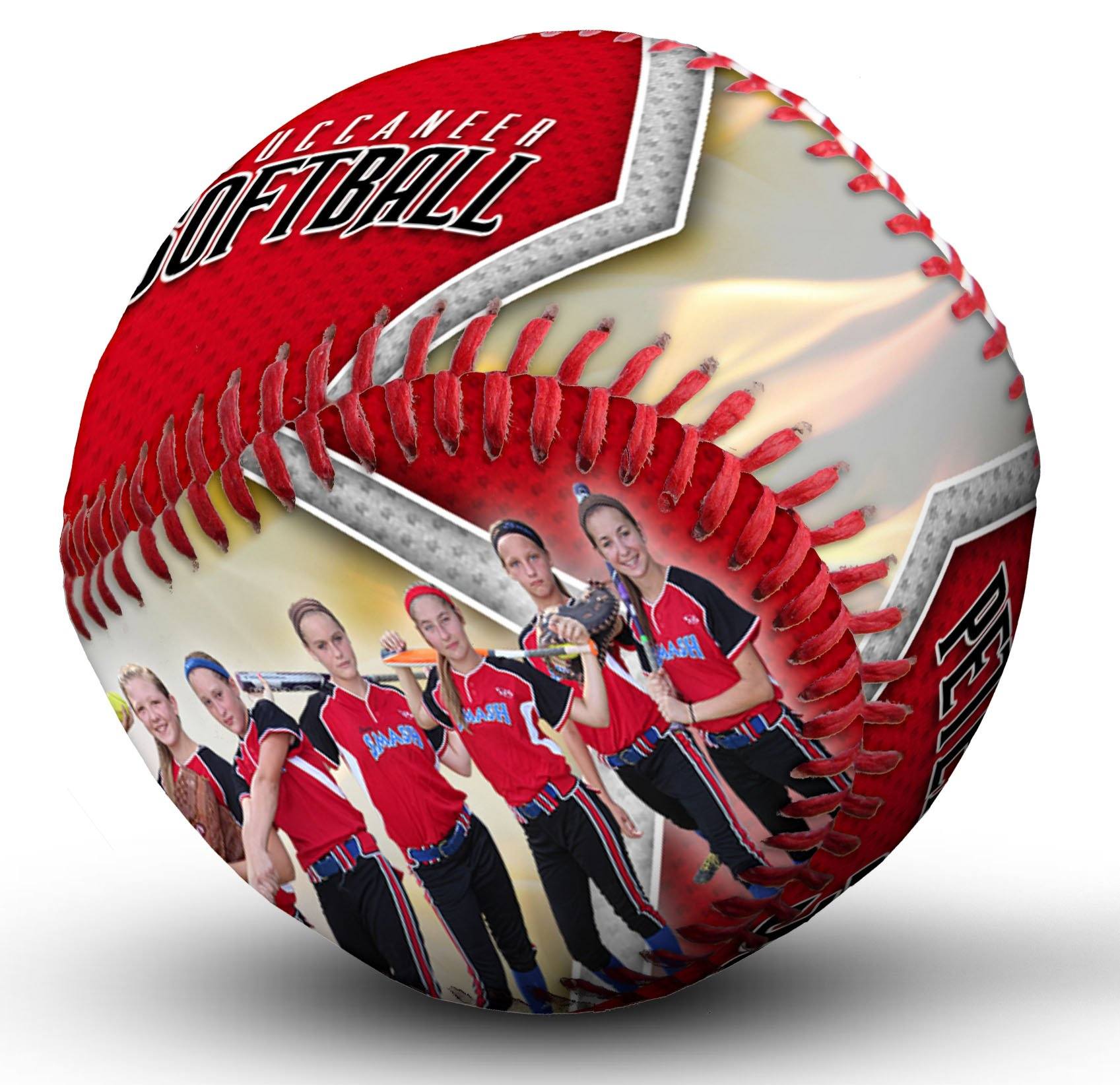 Burn - V.1 - Softball - Make-A-Ball Photoshop Template-Photoshop Template - PSMGraphix