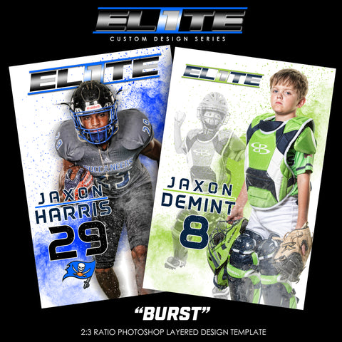 Burst - Elite Series - Player Banner & Poster Photoshop Template-Photoshop Template - PSMGraphix