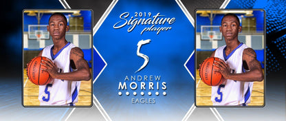 Signature Player - Basketball - V2 - T&I Drop-In Collection-Photoshop Template - Photo Solutions