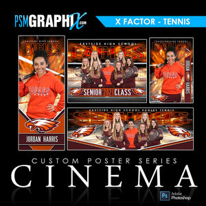 01 - Full Set - X-Factor - Tennis Collection-Photoshop Template - PSMGraphix