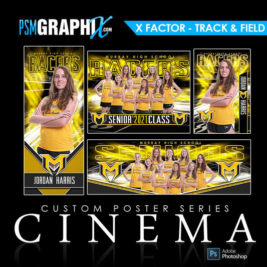 01 - Full Set - X-Factor - Track & Field Collection-Photoshop Template - PSMGraphix
