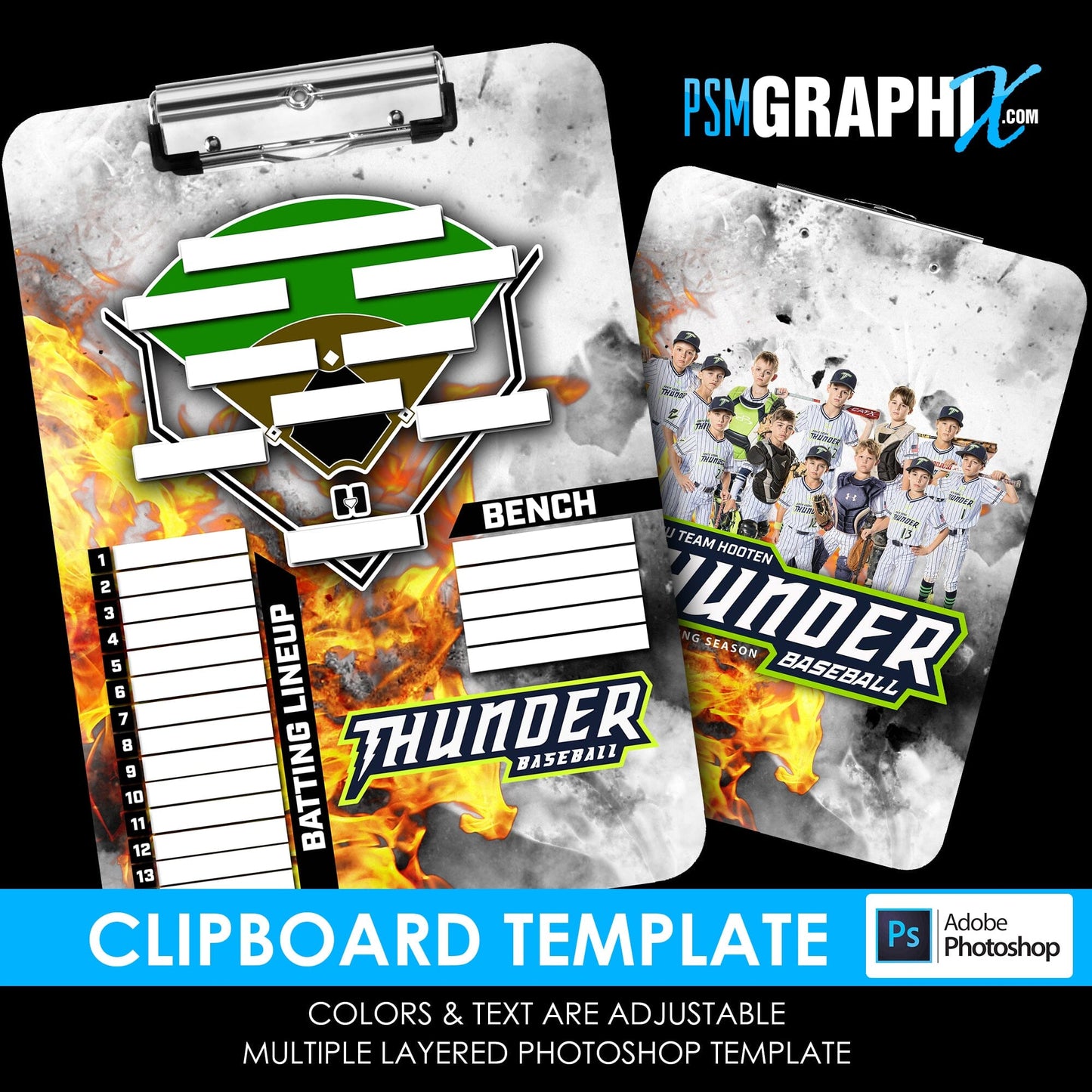 Cinema Series - Fire Storm Clipboard - Photoshop Template-Photoshop Template - PSMGraphix