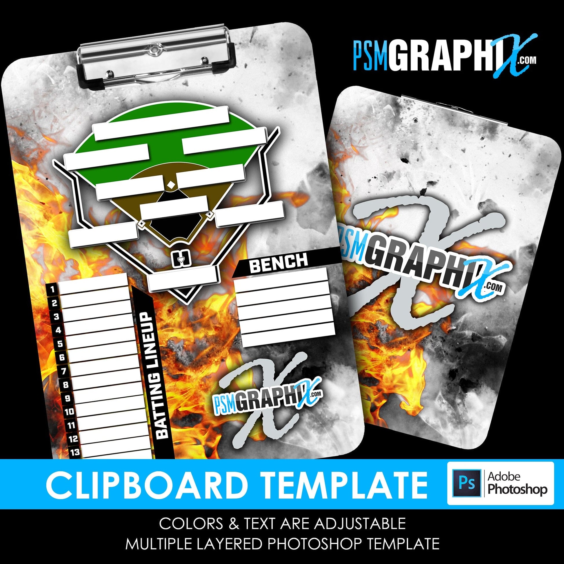 Cinema Series - Fire Storm Clipboard - Photoshop Template-Photoshop Template - PSMGraphix