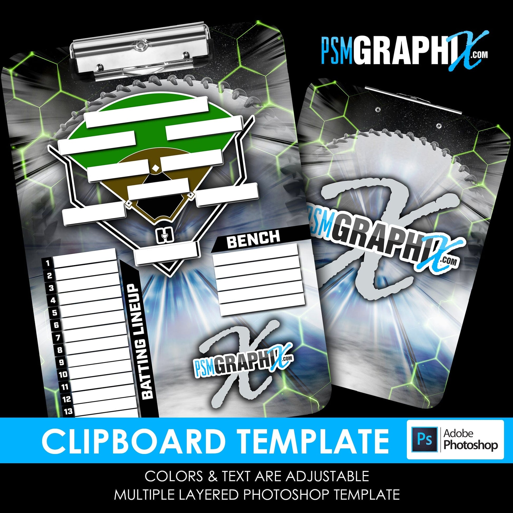 Cinema Series - Game Time Clipboard - Photoshop Template-Photoshop Template - PSMGraphix