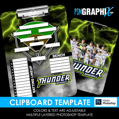 Cinema Series - Thunder Rolls Clipboard - Photoshop Template-Photoshop Template - PSMGraphix