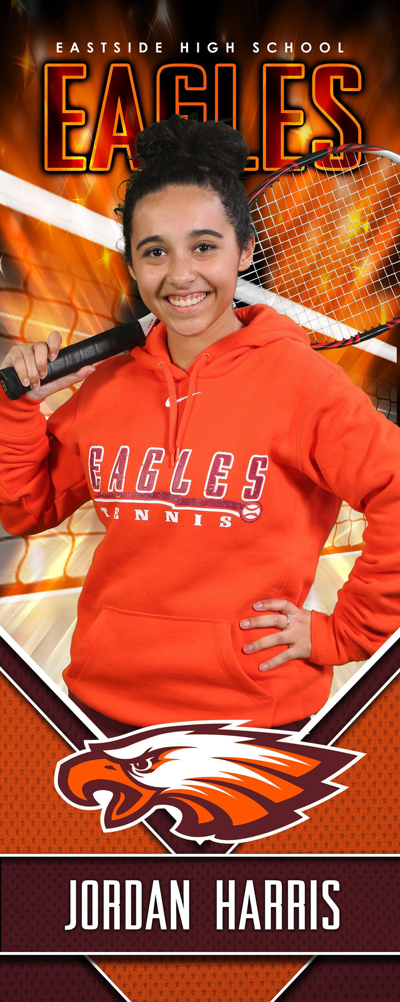 X Factor Tennis - Cinema Series - Player Wall/Locker Banner & Poster Template-Photoshop Template - PSMGraphix