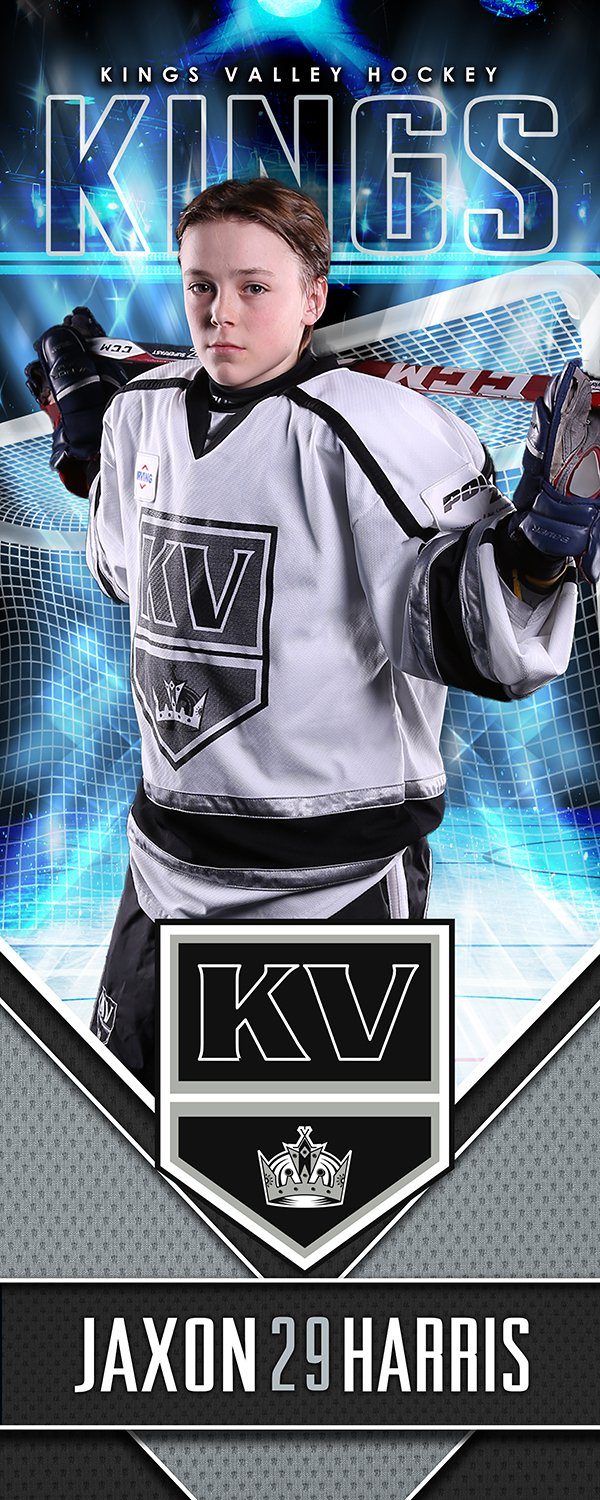 X Factor Ice Hockey - Cinema Series - Player Wall/Locker Banner & Poster Template-Photoshop Template - PSMGraphix