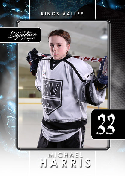 Signature Player - Hockey - V1 - T&I Drop-In Collection-Photoshop Template - Photo Solutions