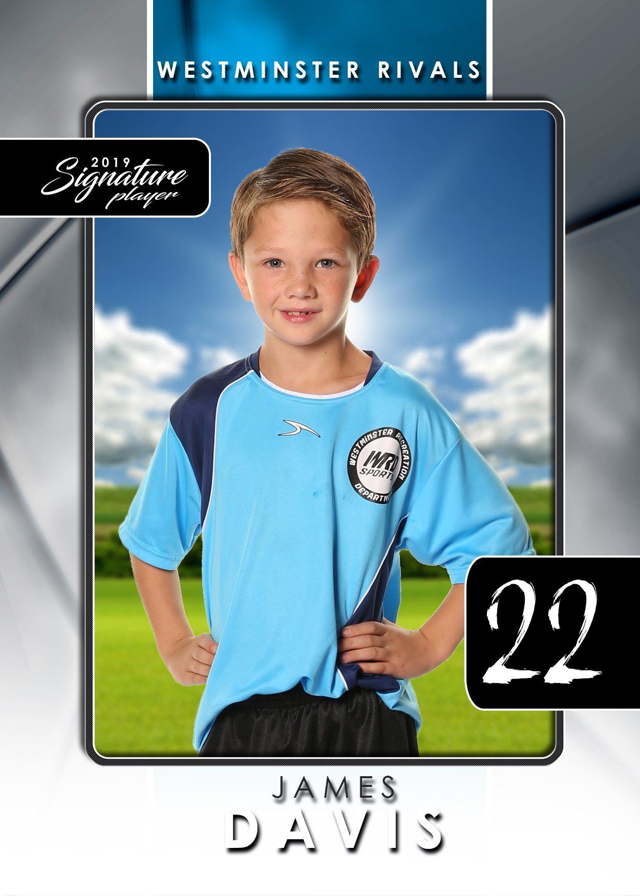 Signature Player - Soccer - V1 - T&I Drop-In Collection-Photoshop Template - Photo Solutions