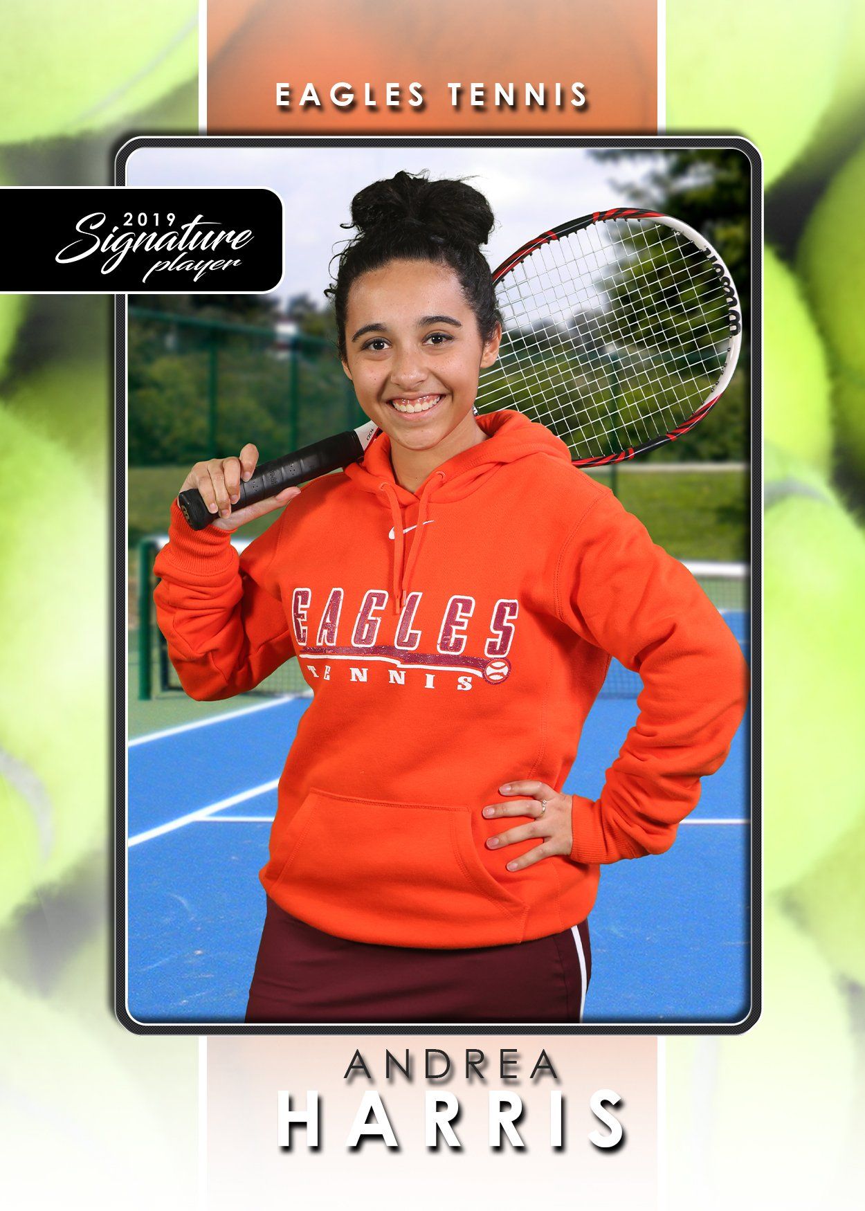 Signature Player - Tennis - V1 - T&I Drop-In Collection-Photoshop Template - Photo Solutions
