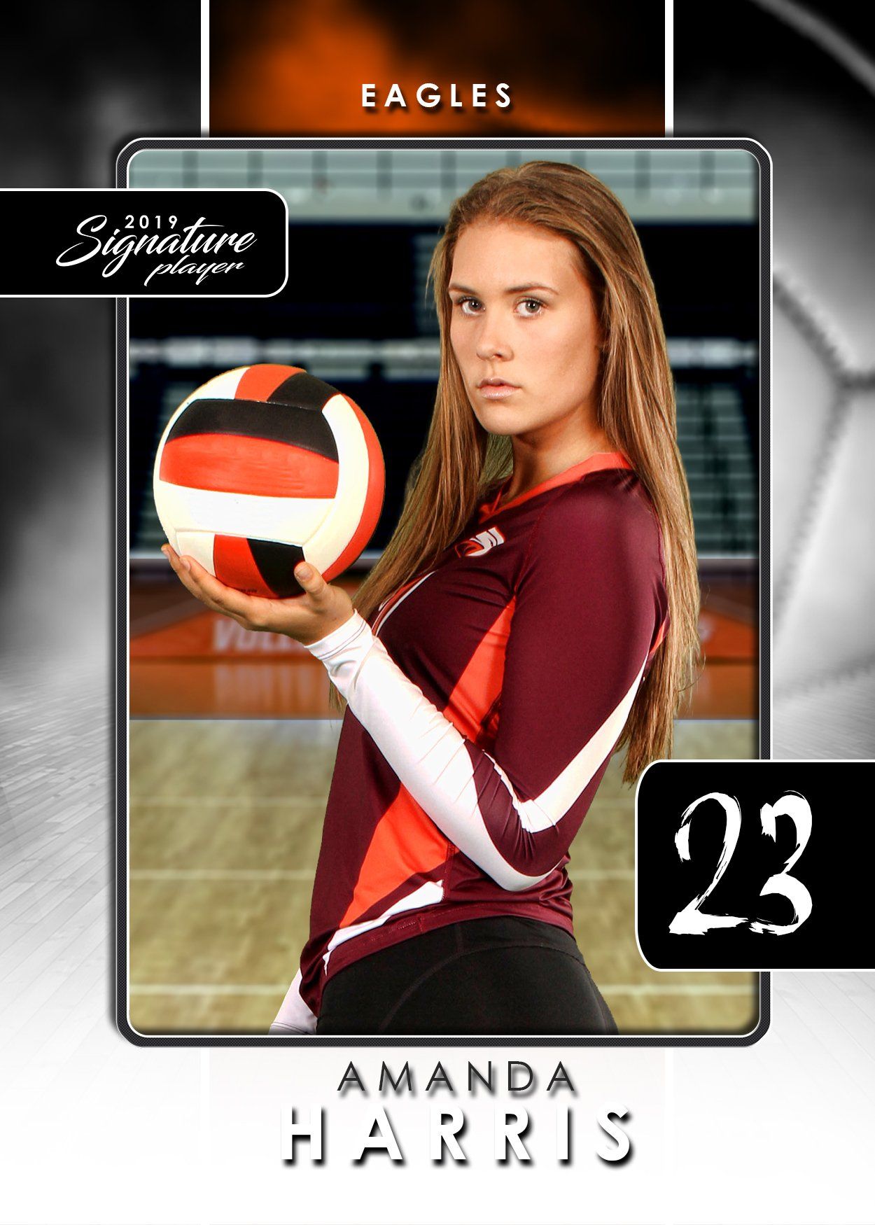 Signature Player - Volleyball - V1 - T&I Drop-In Collection-Photoshop Template - Photo Solutions