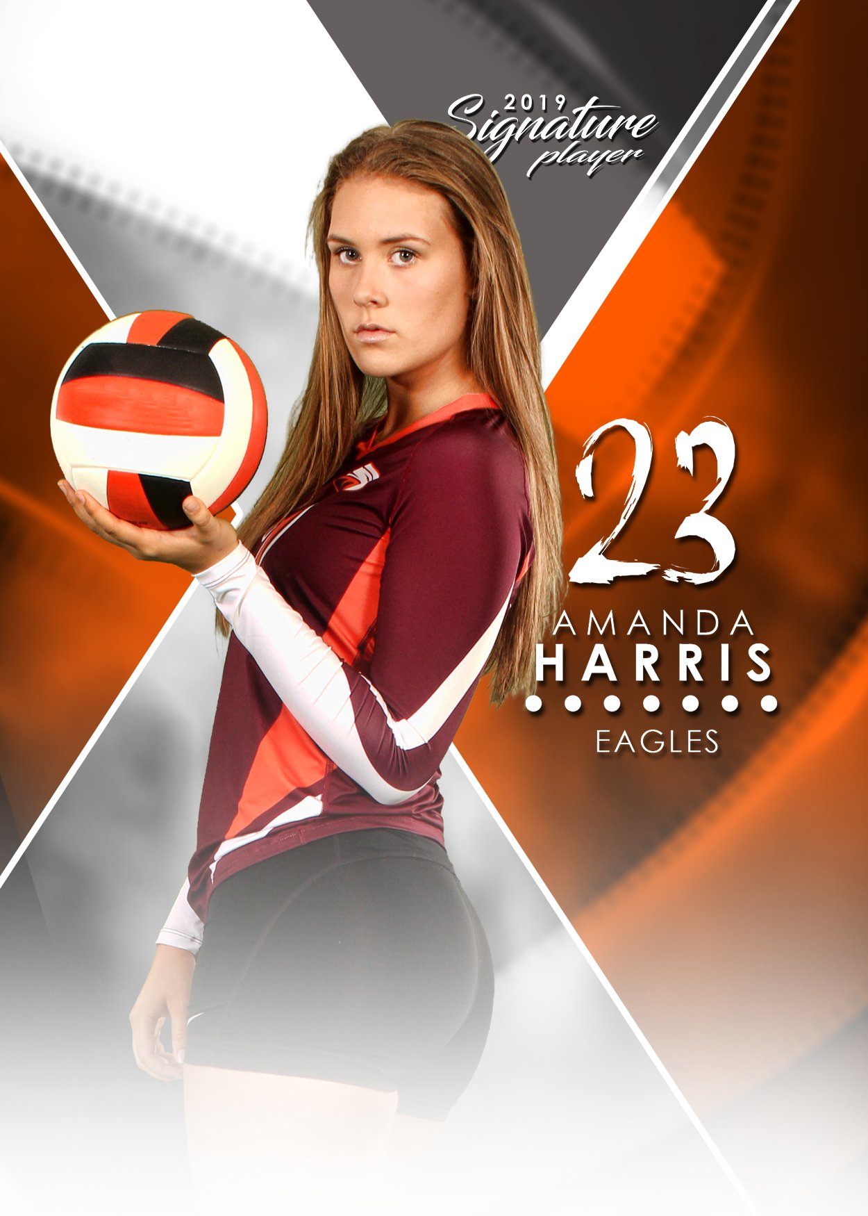 Signature Player - Volleyball - V2 - T&I Extraction Collection-Photoshop Template - Photo Solutions