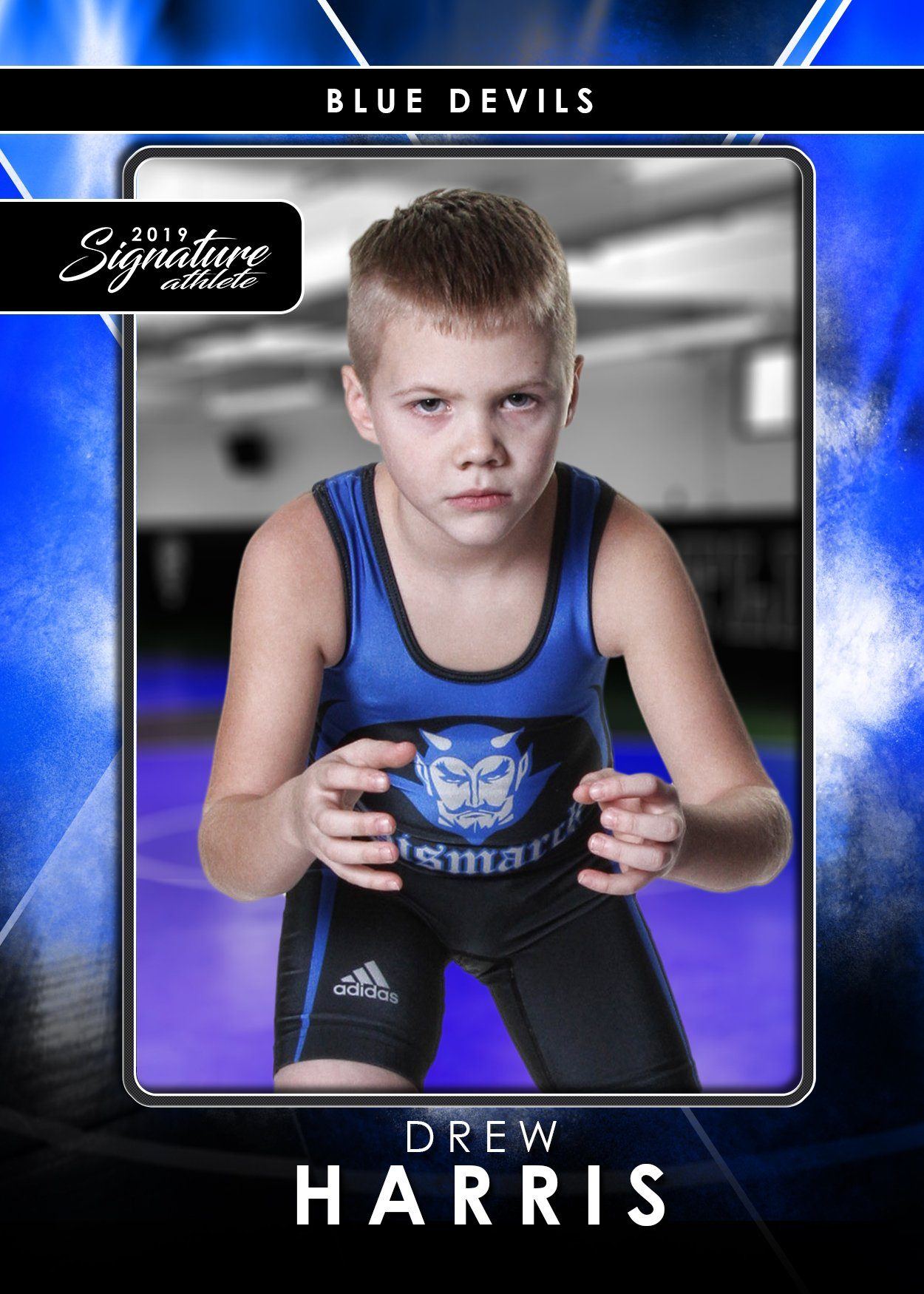 Signature Player - Wrestling - V2 - T&I Drop-In Collection-Photoshop Template - Photo Solutions