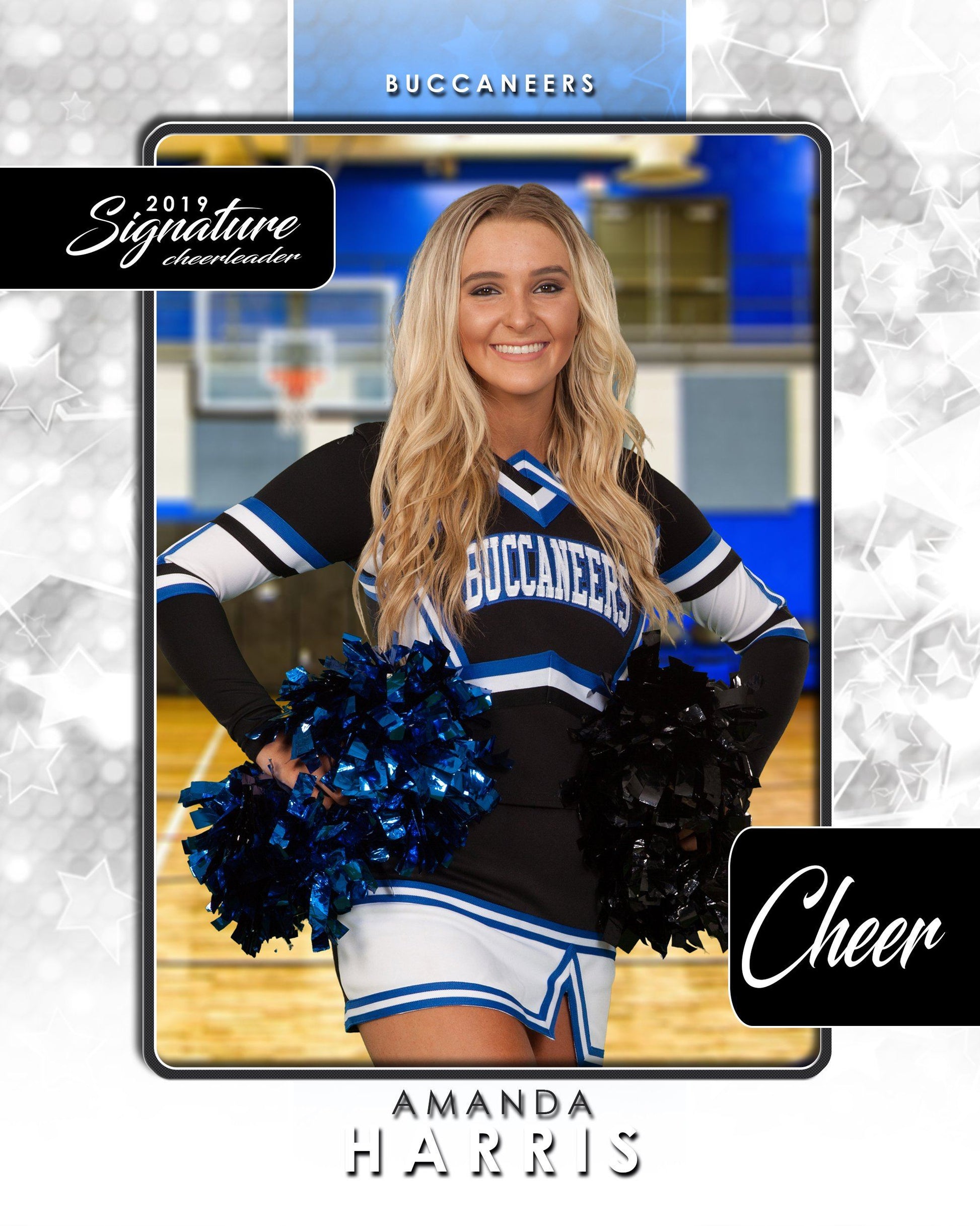 Signature Player - Cheer - V1 - T&I Drop-In Collection-Photoshop Template - Photo Solutions