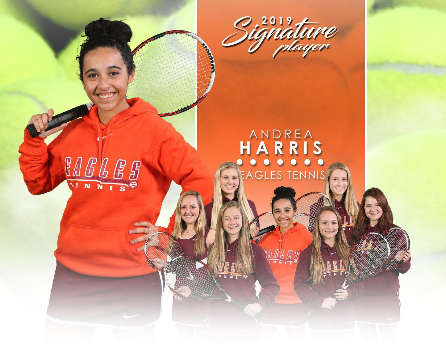 Signature Player - Tennis - V1 - T&I Extraction Collection-Photoshop Template - Photo Solutions