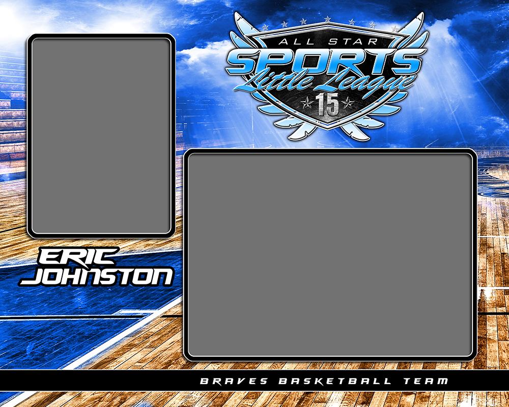 Basketball Night Game - Signature Series - Memory Mate - H-Photoshop Template - Photo Solutions