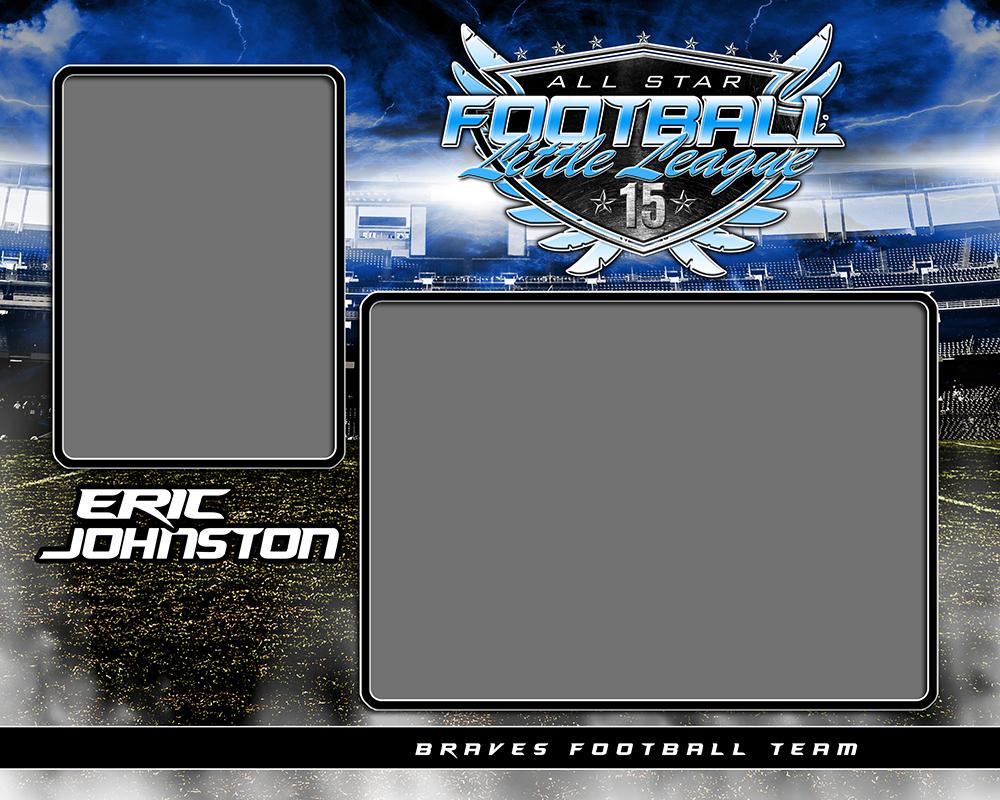 Football Night Game - Signature Series - Memory Mate - H-Photoshop Template - Photo Solutions