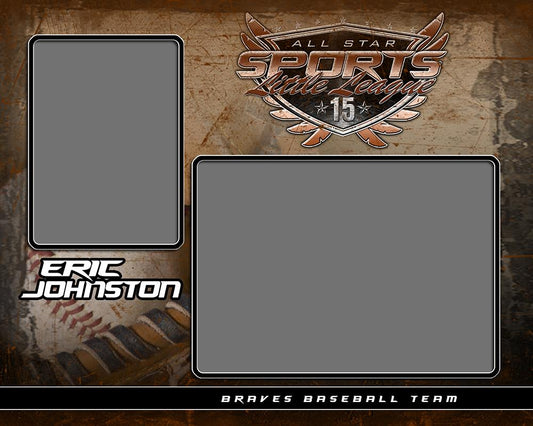 Old School Baseball v.7 - Memory Mate - H-Photoshop Template - Photo Solutions