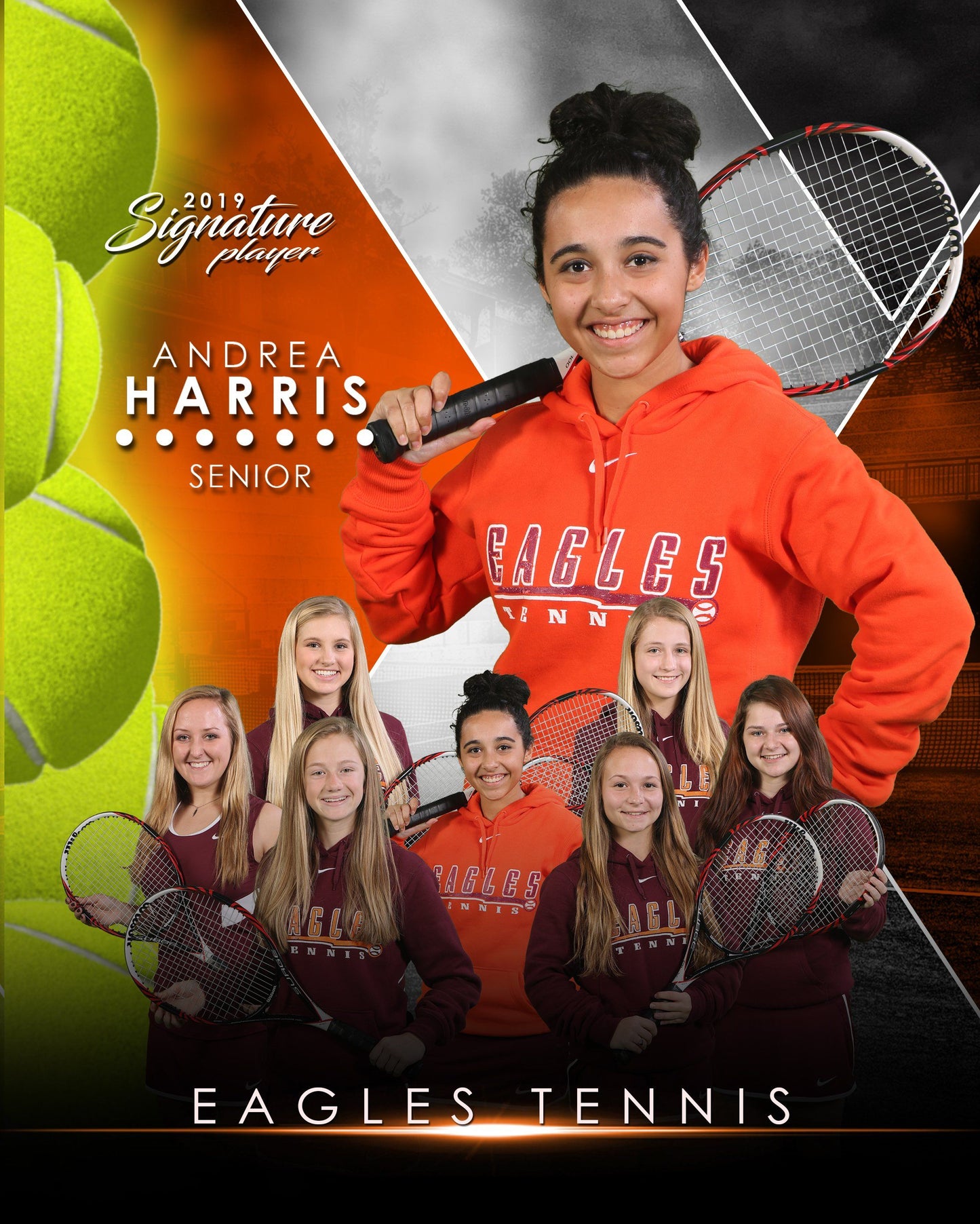 Signature Player - Tennis - V2 - Extraction Memory Mate V Template-Photoshop Template - Photo Solutions