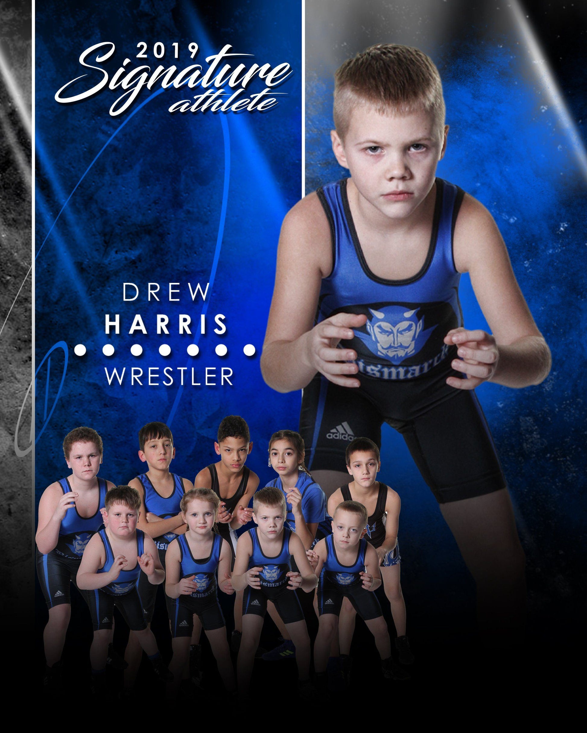 Signature Player - Wrestling - V1 - Extraction Memory Mate V Template-Photoshop Template - Photo Solutions