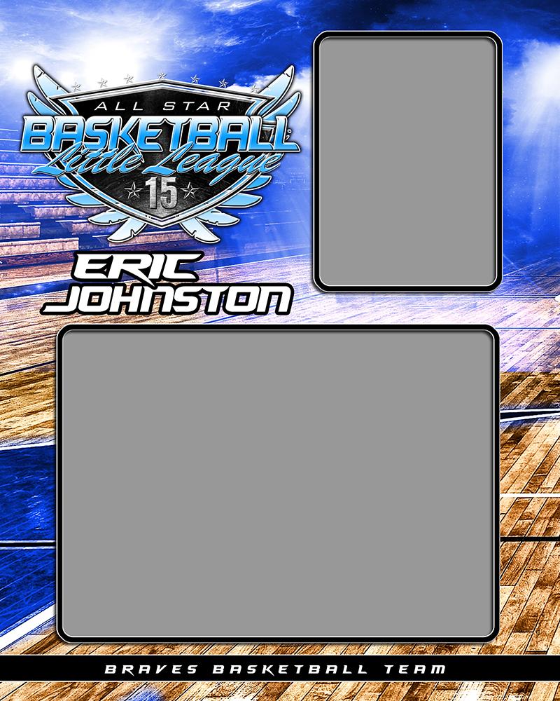 Basketball Night Game - Signature Series  - Memory Mate - V-Photoshop Template - Photo Solutions